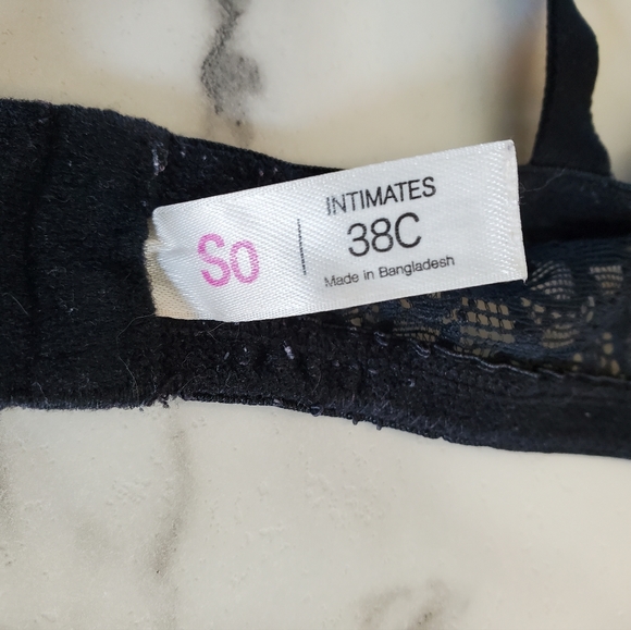 SO Intimates Black Bra 38C - Picture 9 of 16